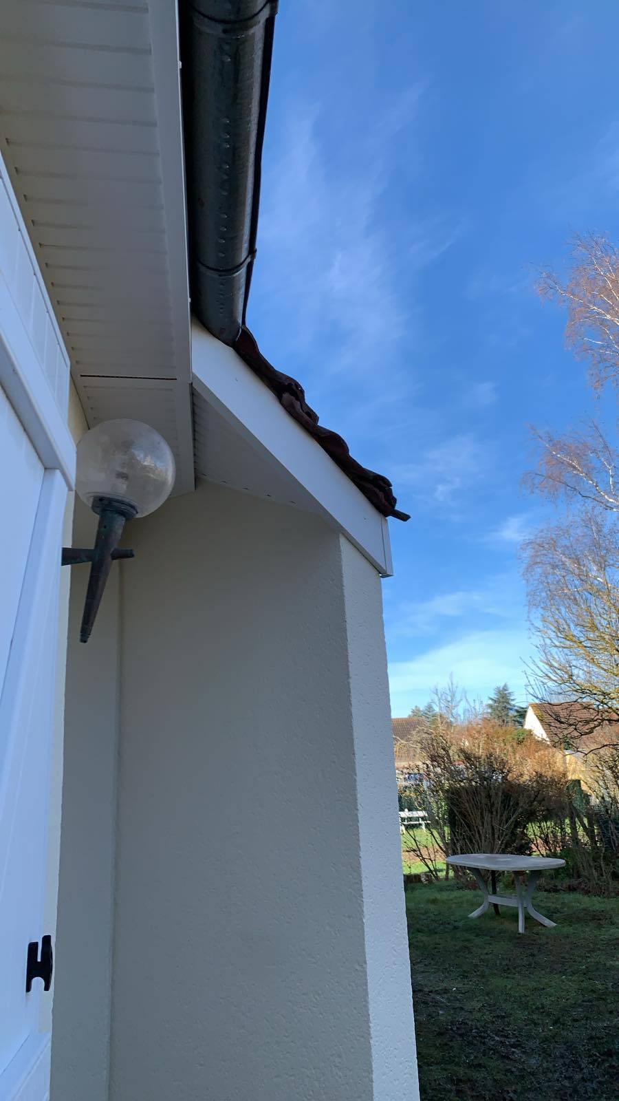 Dessous de toit PVC blanc - chantier Langlais