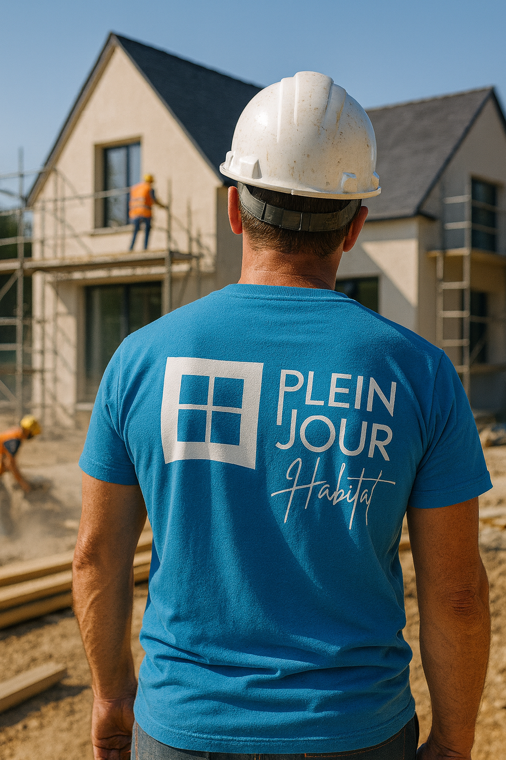 Ouvrier Plein Jour Habitat sur un chantier à Orléans